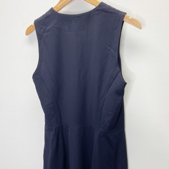 Ralph Lauren VTG Navy Lace Up Wool Dress - Picture 4 of 8